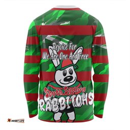 Amazing Aussie South Sydney Rabbitohs Happy Australia Day We Are One And Free V2 Long Sleeve T-shirt
