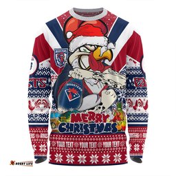 Amazing Aussie Sydney Roosters Christmas Custom Easts Rooster Santa Aussie Big Things Long Sleeve T-shirt
