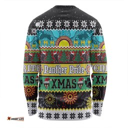 Amazing Aussie Penrith Panthers Christmas Aboriginal Custom Indigenous Knitted Ugly Xmas Style Long Sleeve T-shirt