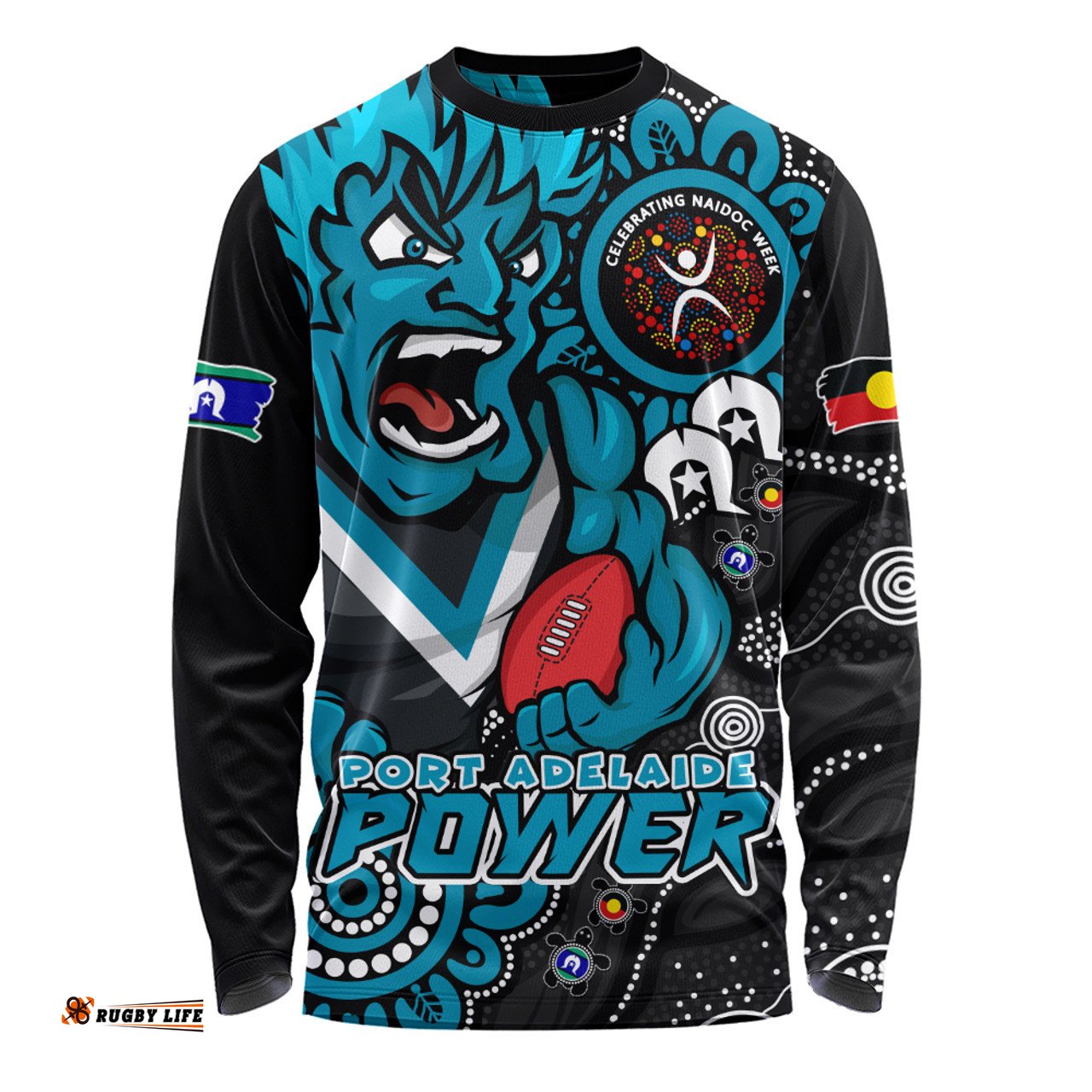 Amazing Aussie Port Adelaide Power Through Generations NAIDOC Edition Long Sleeve T-shirt