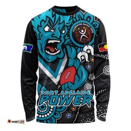 Amazing Aussie Port Adelaide Power Through Generations NAIDOC Edition Long Sleeve T-shirt
