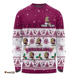 Amazing Aussie Queensland Cane Toads Christmas Custom Special Ugly Christmas Long Sleeve T-shirt