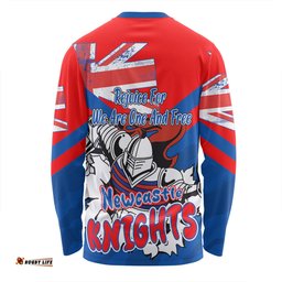 Amazing Aussie Newcastle Knights Happy Australia Day We Are One And Free Long Sleeve T-shirt