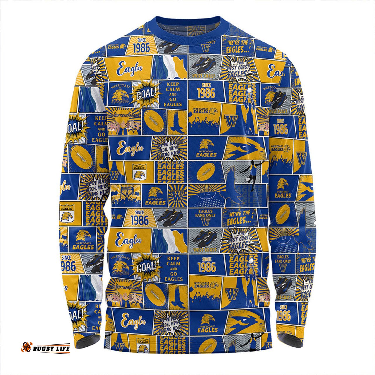 Amazing Aussie West Coast Eagles Legacy Of The Pride Comic Style Long Sleeve T-shirt