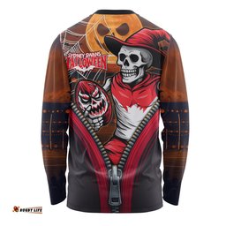 Amazing Aussie Sydney Swans Halloween Night Reaper Zipper Long Sleeve T-shirt