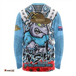 Amazing Aussie New South Wales Blues Ripped Legacy Of The Game The ANZAC Spirit Lives On Long Sleeve T-shirt
