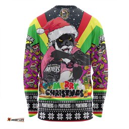 Amazing Aussie Penrith Panthers Christmas Custom Penrith Panthers Santa Aussie Big Things Christmas Long Sleeve T-shirt