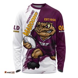 Amazing Aussie Queensland Maroons Battleborn Maroons Long Sleeve T-shirt