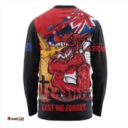 Amazing Aussie St. George Illawarra Dragons Fearless ANZAC Defender Long Sleeve T-shirt