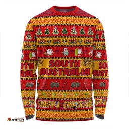 Amazing Aussie South Australia Christmas Custom Happy Chrissie Ugly Style Long Sleeve T-shirt