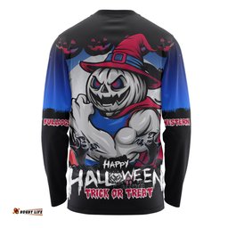 Amazing Aussie Western Bulldogs Dark Pumpkin Halloween Spirit Long Sleeve T-shirt