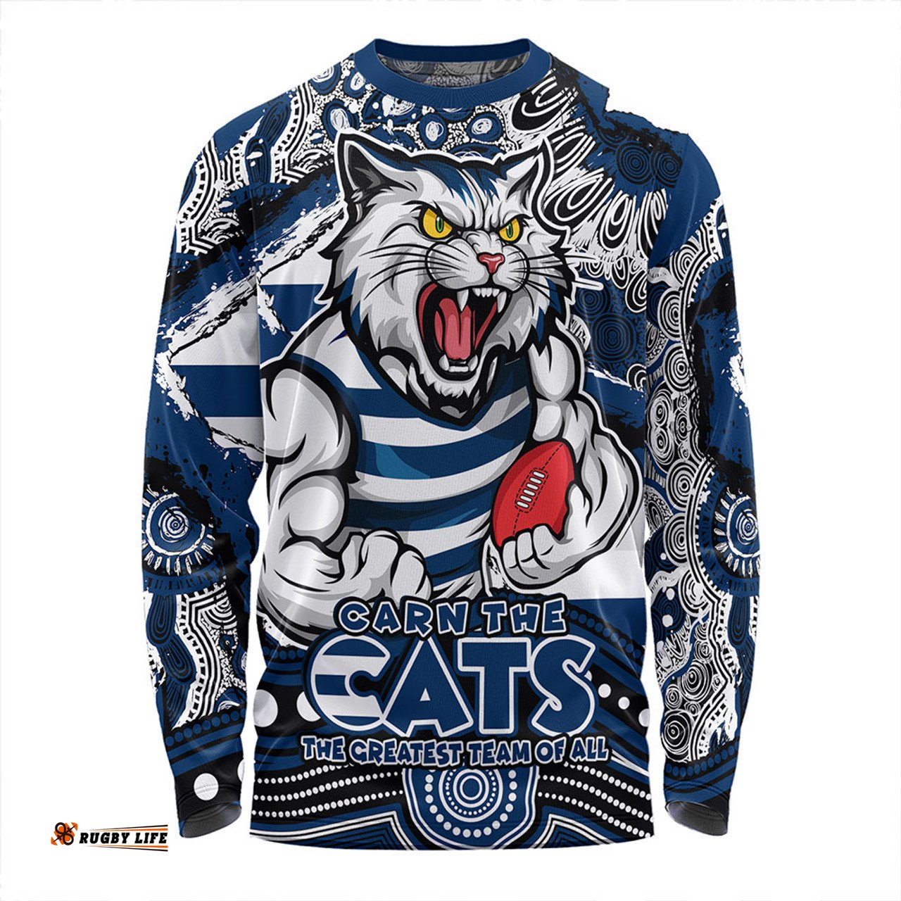 Amazing Aussie Geelong Cats Blazing Spirit Of Victory Long Sleeve T-shirt