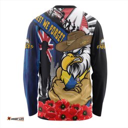 Amazing Aussie West Coast Eagles Anzac Day Honor United In Spirit Long Sleeve T-shirt