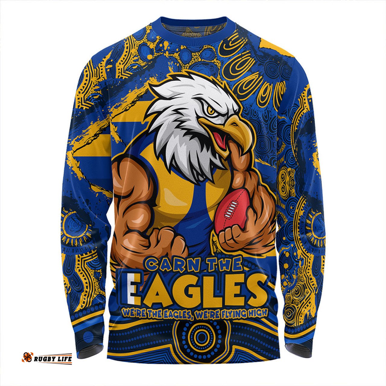 Amazing Aussie West Coast Eagles Blazing Spirit Of Victory Long Sleeve T-shirt