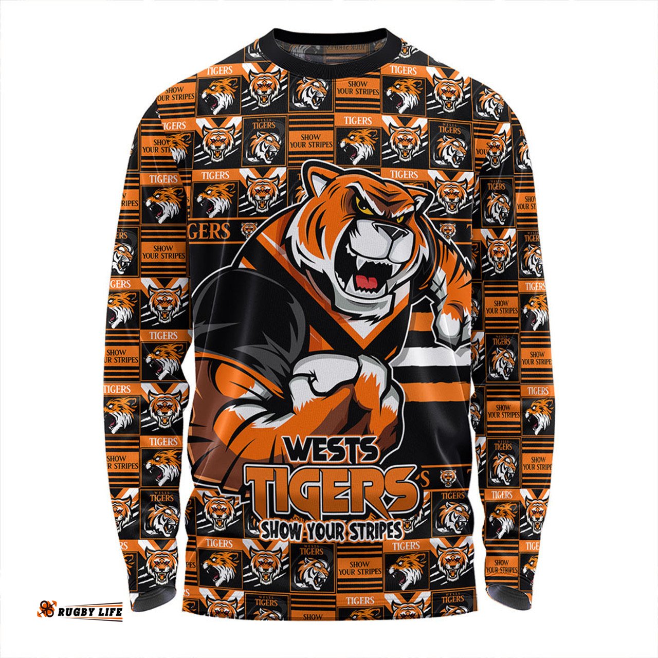 Amazing Aussie Wests Tigers Champion���s Pride Comic Style Long Sleeve T-shirt