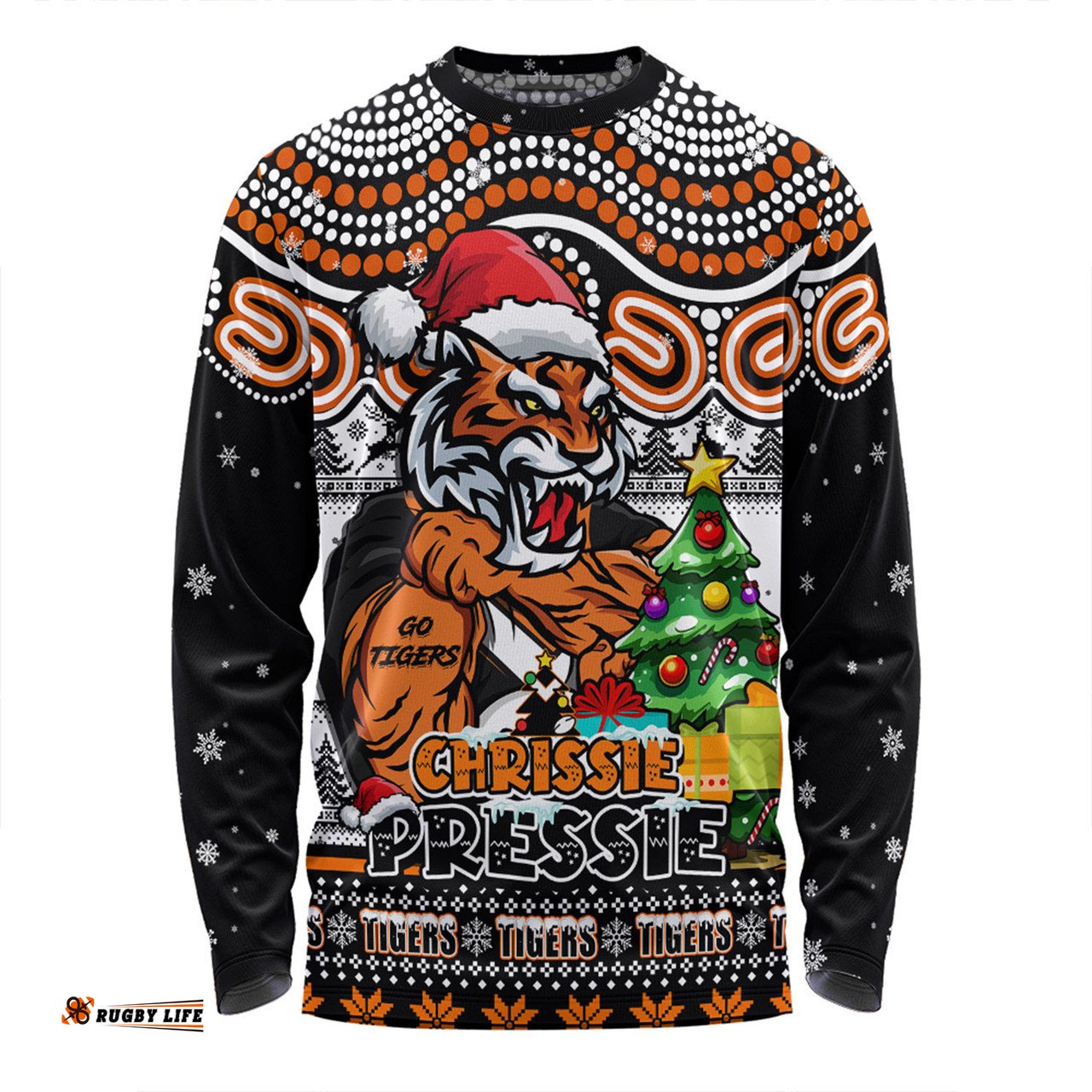 Amazing Aussie Wests Tigers Aussie Ugly Christmas For Die Hard Fan Supporters Long Sleeve T-shirt
