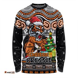 Amazing Aussie Wests Tigers Aussie Ugly Christmas For Die Hard Fan Supporters Long Sleeve T-shirt