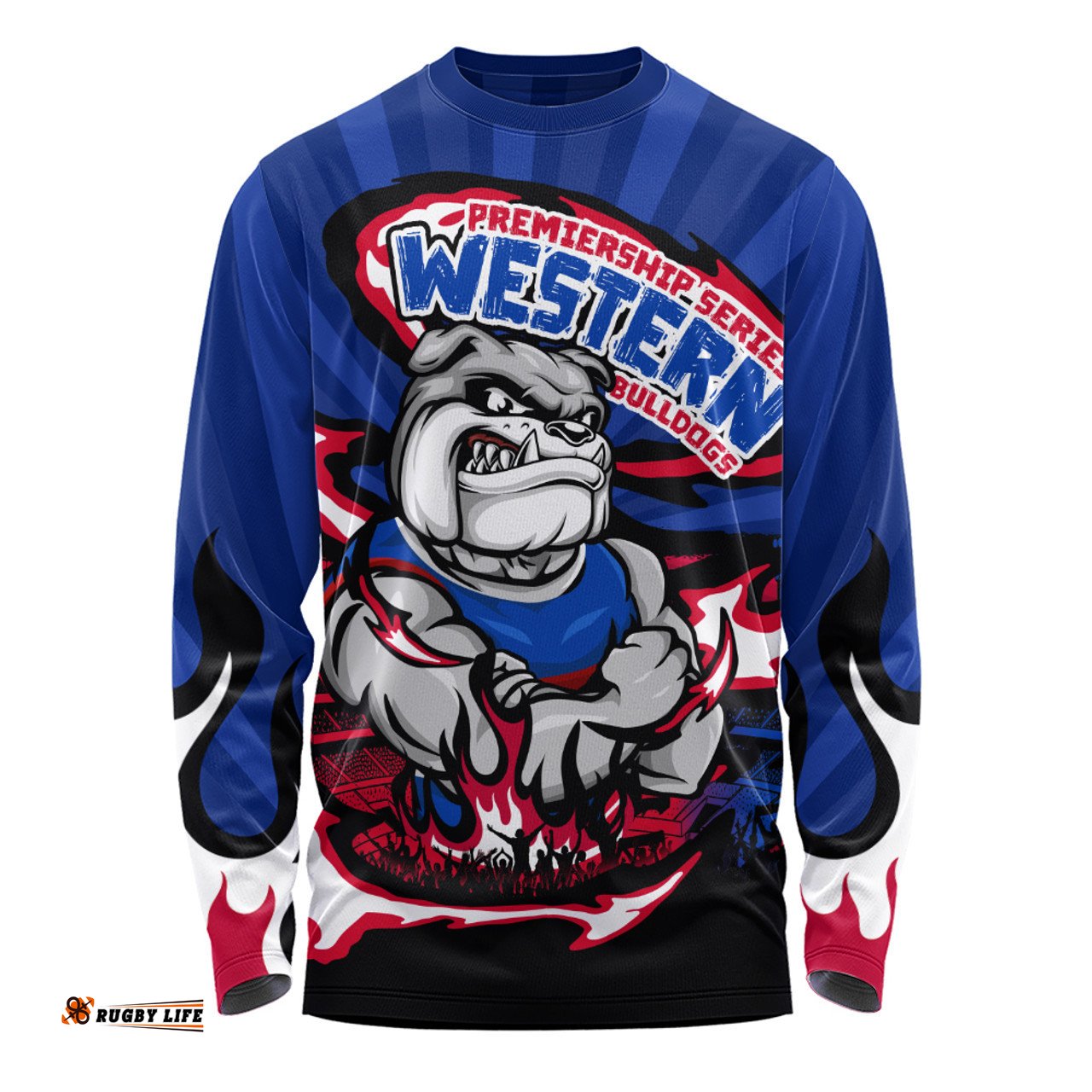 Amazing Aussie Western Bulldogs Premiership Series Flame Edition Long Sleeve T-shirt