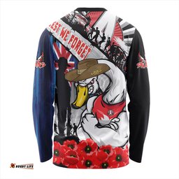 Amazing Aussie Sydney Swans Anzac Day Honor United In Spirit Long Sleeve T-shirt