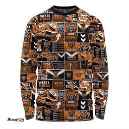 Amazing Aussie Wests Tigers Team Of Us Die Hard Fan Supporters Comic Style Long Sleeve T-shirt