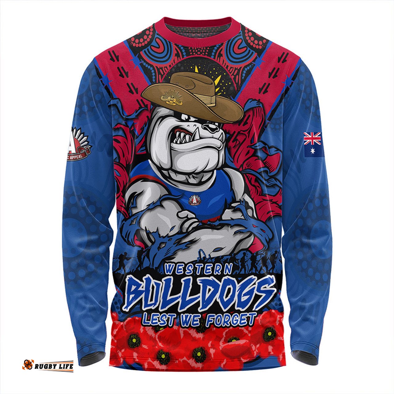 Amazing Aussie Western Bulldogs Ripped Legacy Of The Game The ANZAC Spirit Lives On Long Sleeve T-shirt