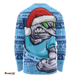 Amazing Aussie New South Wales Blues Ugly Knit Style For Christmas Game Fans Long Sleeve T-shirt
