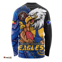 Amazing Aussie West Coast Eagles Power Through Generations NAIDOC Edition Long Sleeve T-shirt