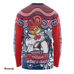 Amazing Aussie Sydney Roosters Aboriginal Inspired Tough Fan Rugby For Life Long Sleeve T-shirt