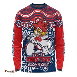 Amazing Aussie Sydney Roosters Aboriginal Inspired Tough Fan Rugby For Life Long Sleeve T-shirt