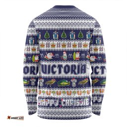 Amazing Aussie Victoria Christmas Custom Happy Chrissie Ugly Style Long Sleeve T-shirt