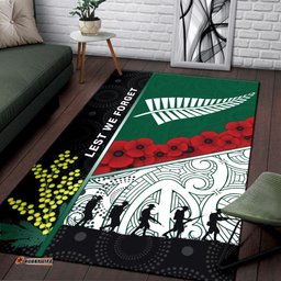 Anzac Day - Lest We Forget Area Rug Australia Indigenous and New Zealand Maori K13