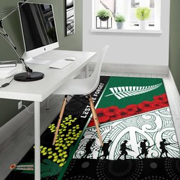 Anzac Day - Lest We Forget Area Rug Australia Indigenous and New Zealand Maori K13