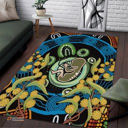 Baby in the Womb Area Rug Aboriginal Art Style