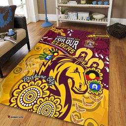 Brisbane Broncos Naidoc Week Custom Area Rug - Bronx For Our Elders Aboriginal Inspired Area Rug
