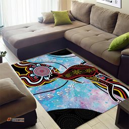 Australia Opal Area Rug Aussie Kangaroo Aboriginal Art