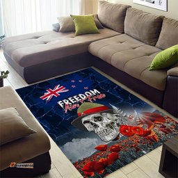 New Zealand ANZAC Day Area Rug Freedom Ain't Free