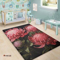 Australia Waratah Area Rug - Red Waratah Flowers Fine Art Ver1 Area Rug