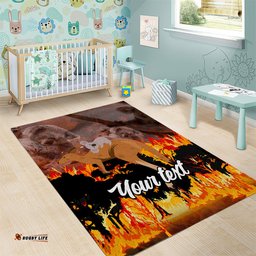 Personalised Save Wildlife Australia Area Rug Bushfire Awareness