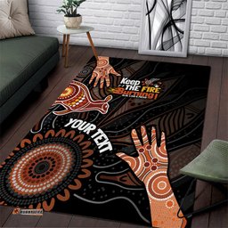 NAIDOC Week 2024 Personalised Area Rug Aboriginal Hand Stencils
