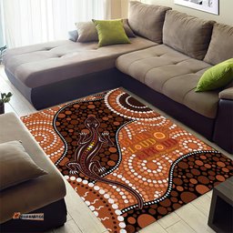 Lizard NAIDOC 2024 Area Rug Aboriginal Art Style