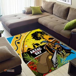 Titans Rugby ANZAC Day Area Rug GLD Mascot Rosemary Starry Night