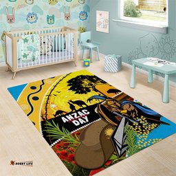 Titans Rugby ANZAC Day Area Rug GLD Mascot Rosemary Starry Night