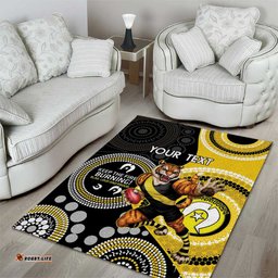 Custom AFL Richmond NAIDOC Week Area Rug Keep The Fire Burning Indigenous Art