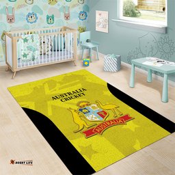 Australia Cricket Area Rug 2024 World Cup Go Aussie Gold Version
