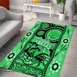 Melbourne Stars Cricket Area Rug Happy Australia Day Aboriginal Art