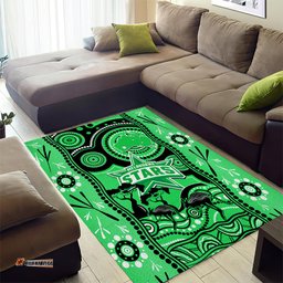 Melbourne Stars Cricket Area Rug Happy Australia Day Aboriginal Art