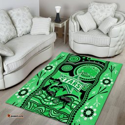Melbourne Stars Cricket Area Rug Happy Australia Day Aboriginal Art