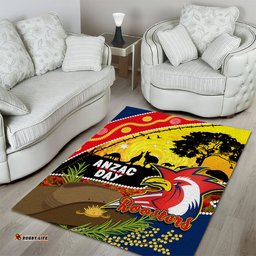 Roosters ANZAC Day Area Rug Rosemary Starring Night Style