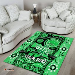 Custom Melbourne Stars Cricket Area Rug Happy Australia Day Aboriginal Art