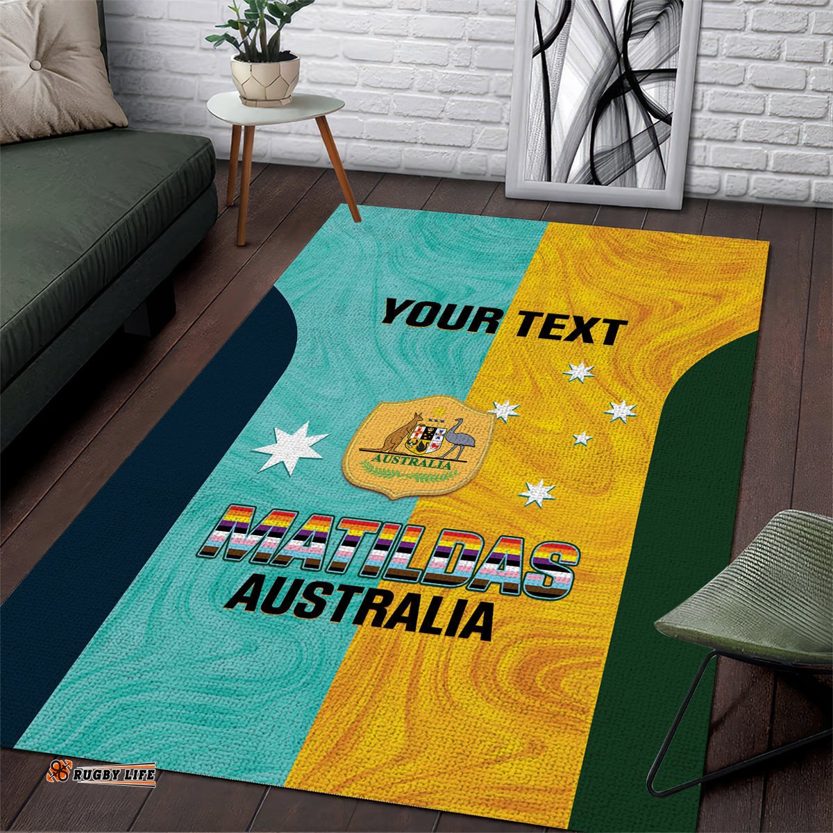 Custom Pride Month Matildas Area Rug Australia Til Its Done Mixed Color